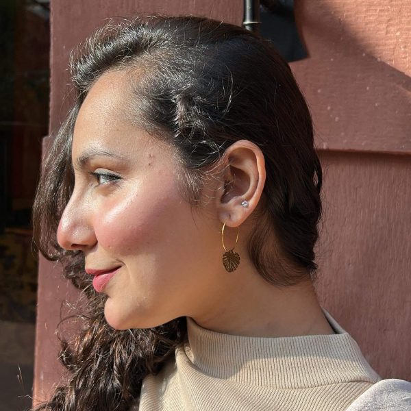 Mini Monstera Hoops - Image 2