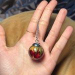 Rose orb necklace