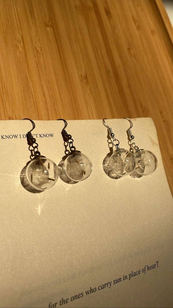 Dandelion seed earrings - Image 3