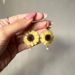 Sunflower Earrings ( Delivery Time: 2 weeks)