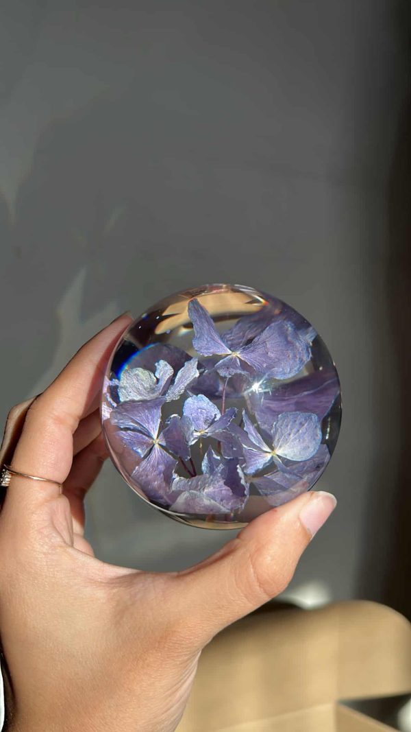 Hydrangea Paper Weight: Lilac - Image 3