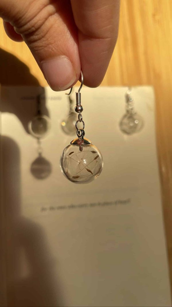 Dandelion seed earrings - Image 5