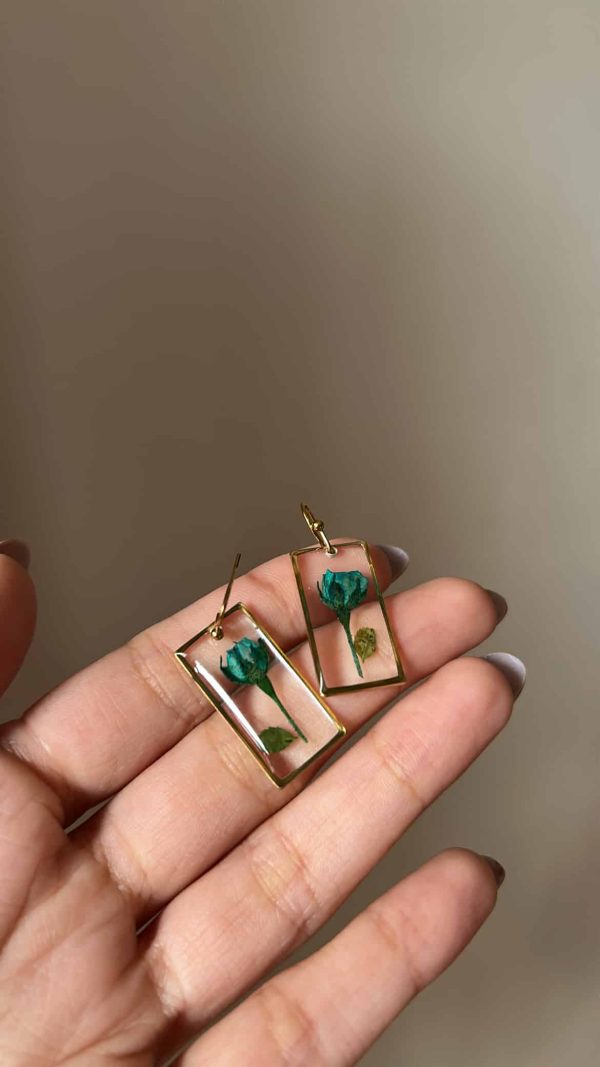 Blue Rose Earrings - Image 2
