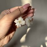 Snowy Larkspur Earrings