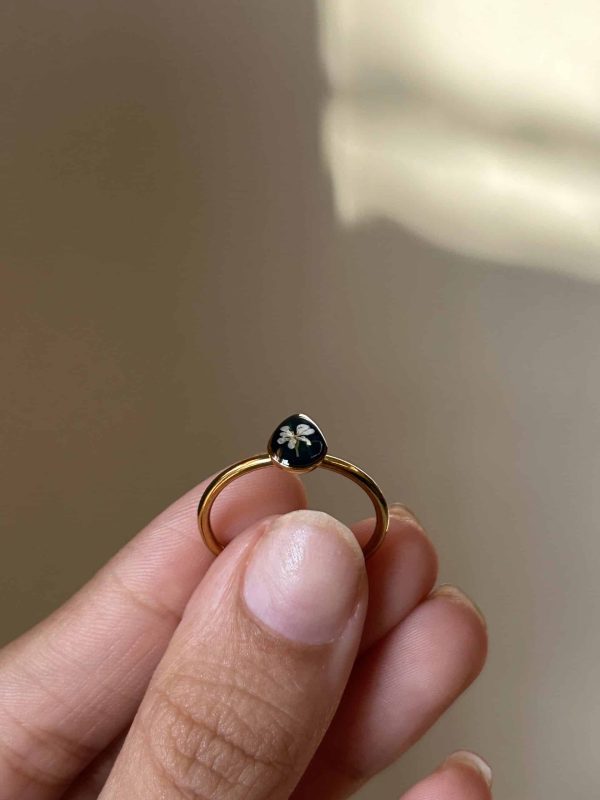 Aqua floral ring - Image 3