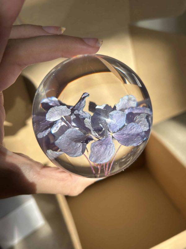 Hydrangea Paper Weight: Lilac - Image 4