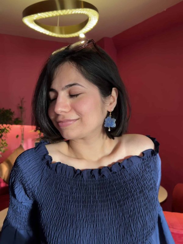 Blue Hydrangea Earrings - Image 7