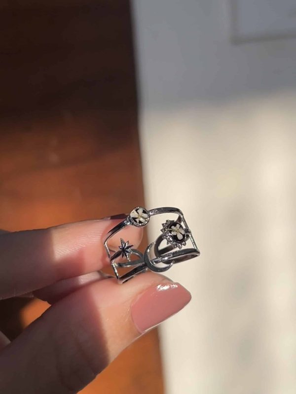 Floral Stack ring (Silver) - Image 2