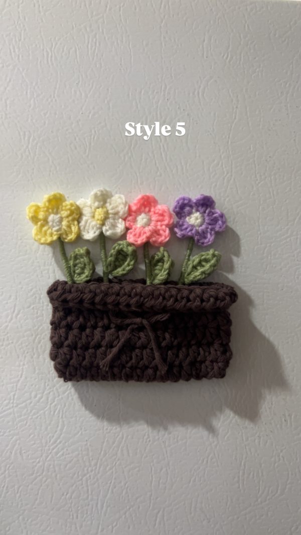 Fridge magnet flower basket - Image 6