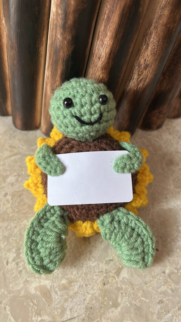 Turtle with a sunflower - Image 3