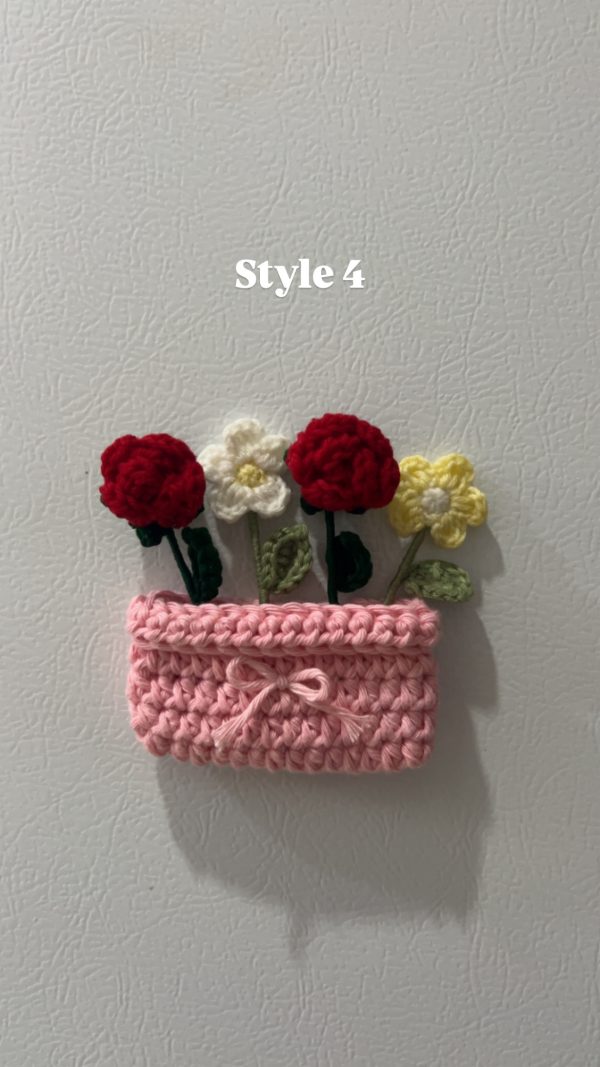 Fridge magnet flower basket - Image 5