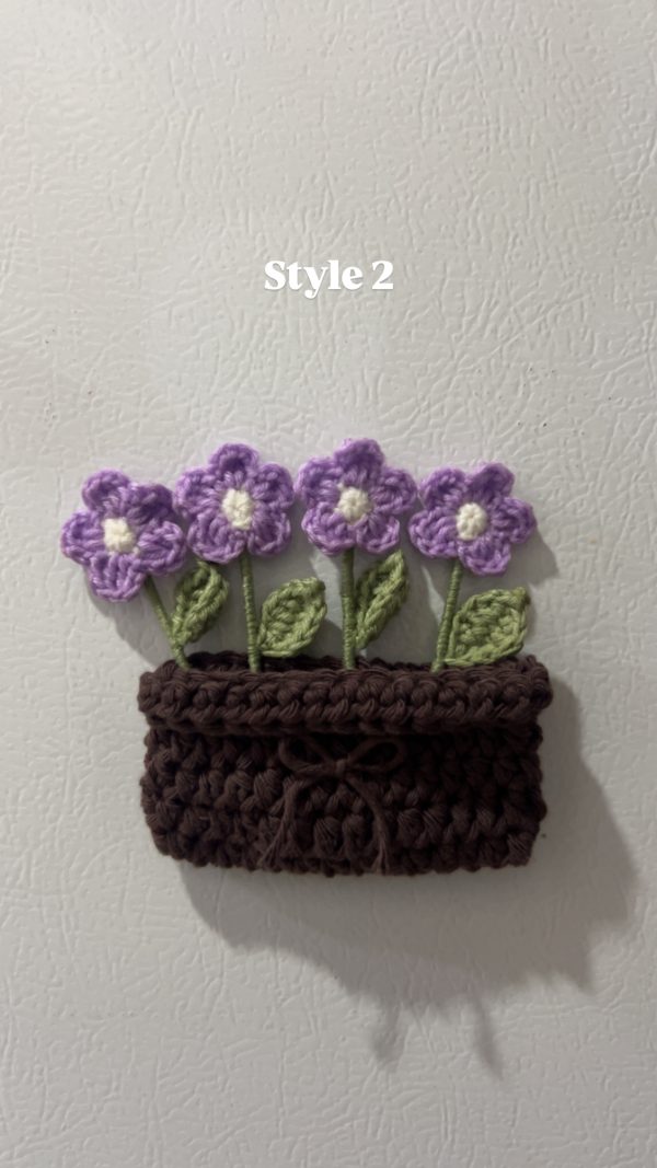 Fridge magnet flower basket - Image 3